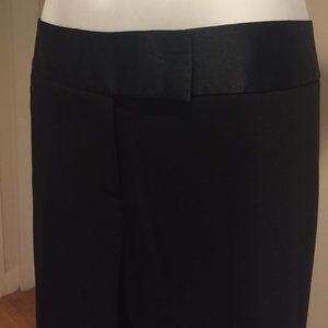 Ann Taylor Black Satin Trim Pants ~ Size  Petite 10